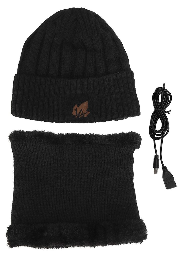 Elektrisch beheizbare Mütze, hautfreundlich, USB-Heizung, ideal zum Skifahren im Winter