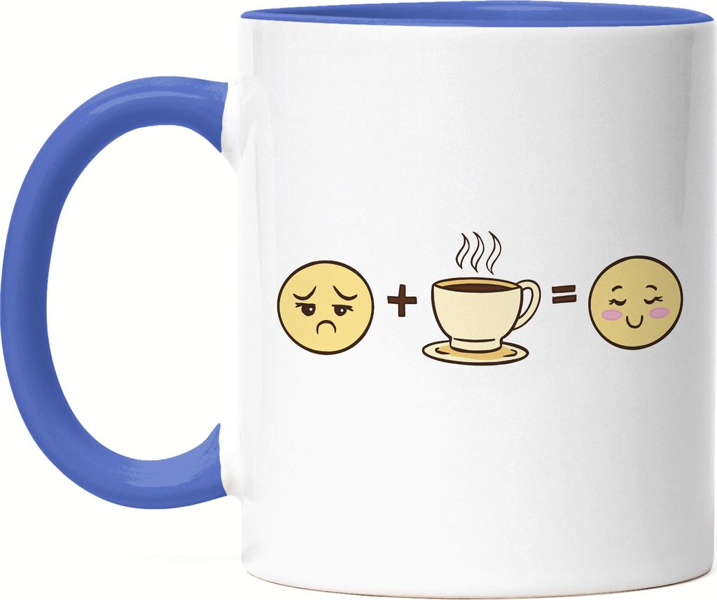 Kaffee Tasse Blau Life Coffee Kaffee Kaffeeliebhaber Leben Morgens Chef Latte Cappuccino Coffeelover Frühstück