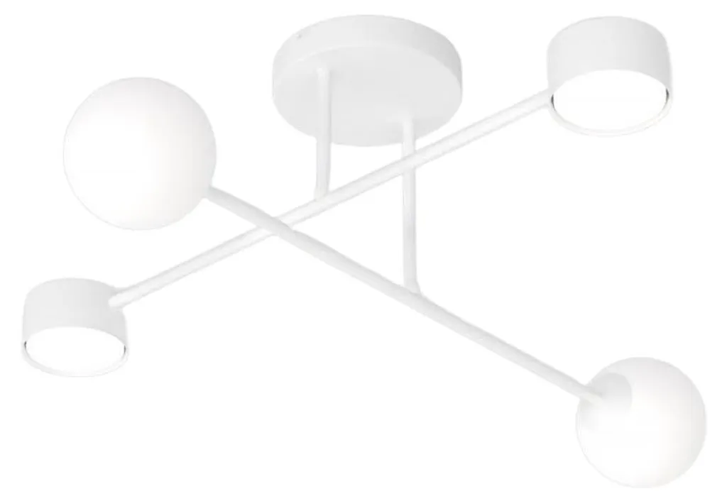 Lustre Suspension Moderne en Métal Blanc 4 Lumières G9 HOLON Emibig