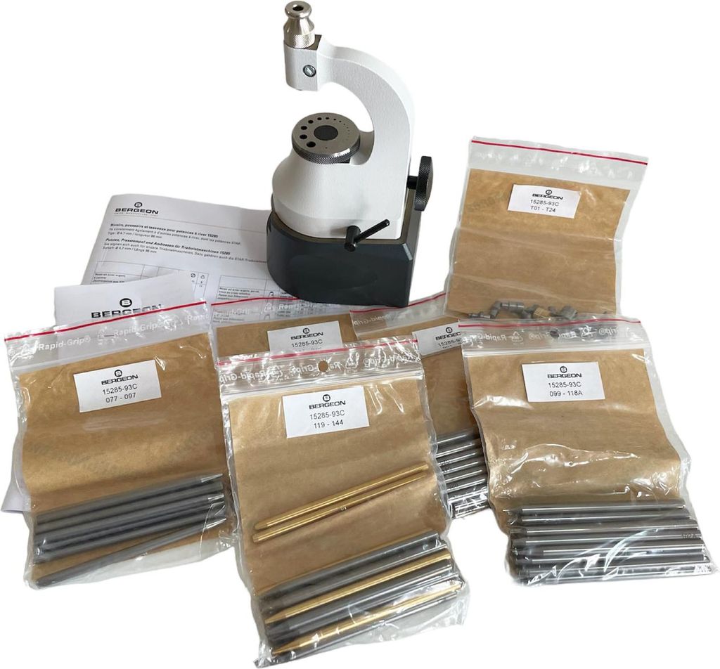 Bergeon 15285-93C Stakingwerkzeug und Reibungsglättungssatz mit 120 Stichen und