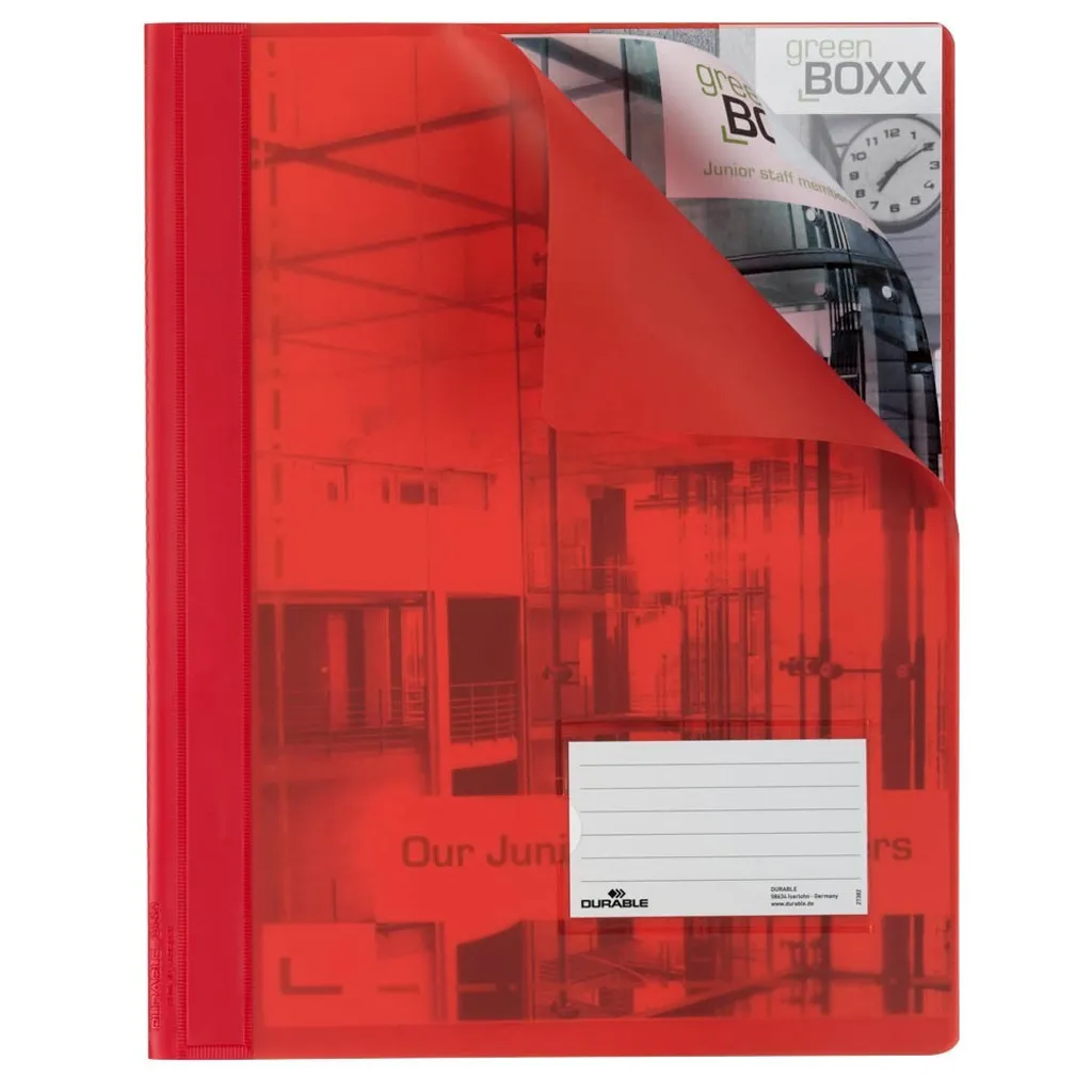 Classeur de rangement à levier rouge A4 DURABLE pour comptabilité - 2