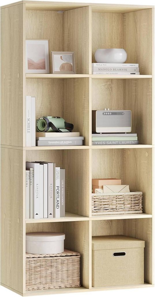 WOLTU Bücherregal 8 Fächer, Standregal, 60x121x30 cm, Helle Produktbild 