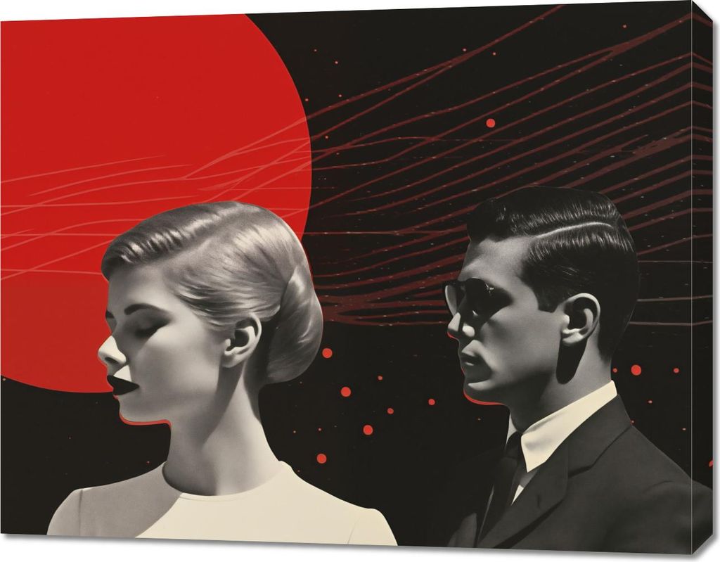 Bild 90x70cm Futuristisches Retro Schikane