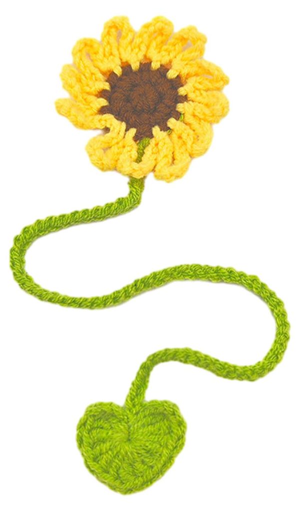 1/4/6 Stück handgefertigte Lesezeichen mit Häkelblumen – Handgefertigte florale Buchseitenmarkierung – Geschenk für Bücherliebhaber, Kinder...