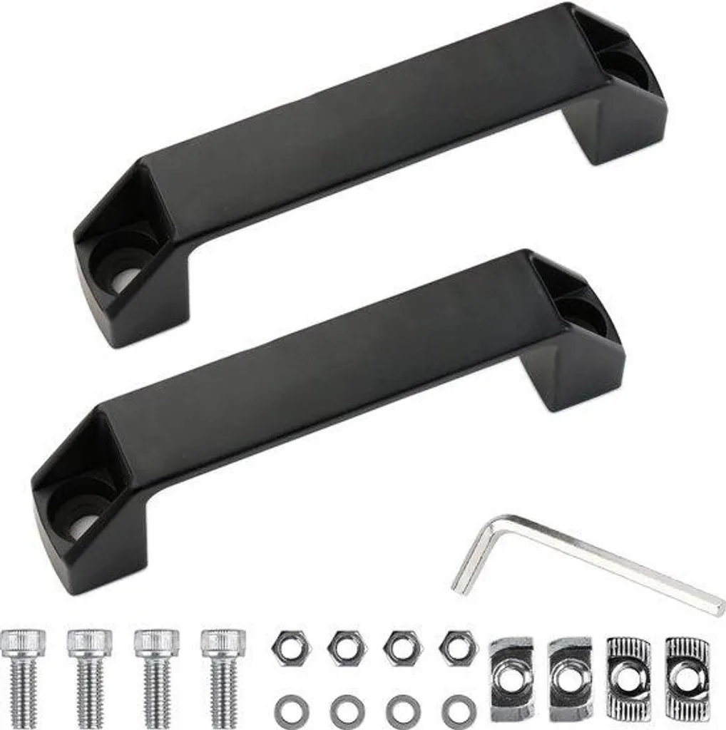 Poignée en aluminium série 30 avec kit de fixation complet pour profilé