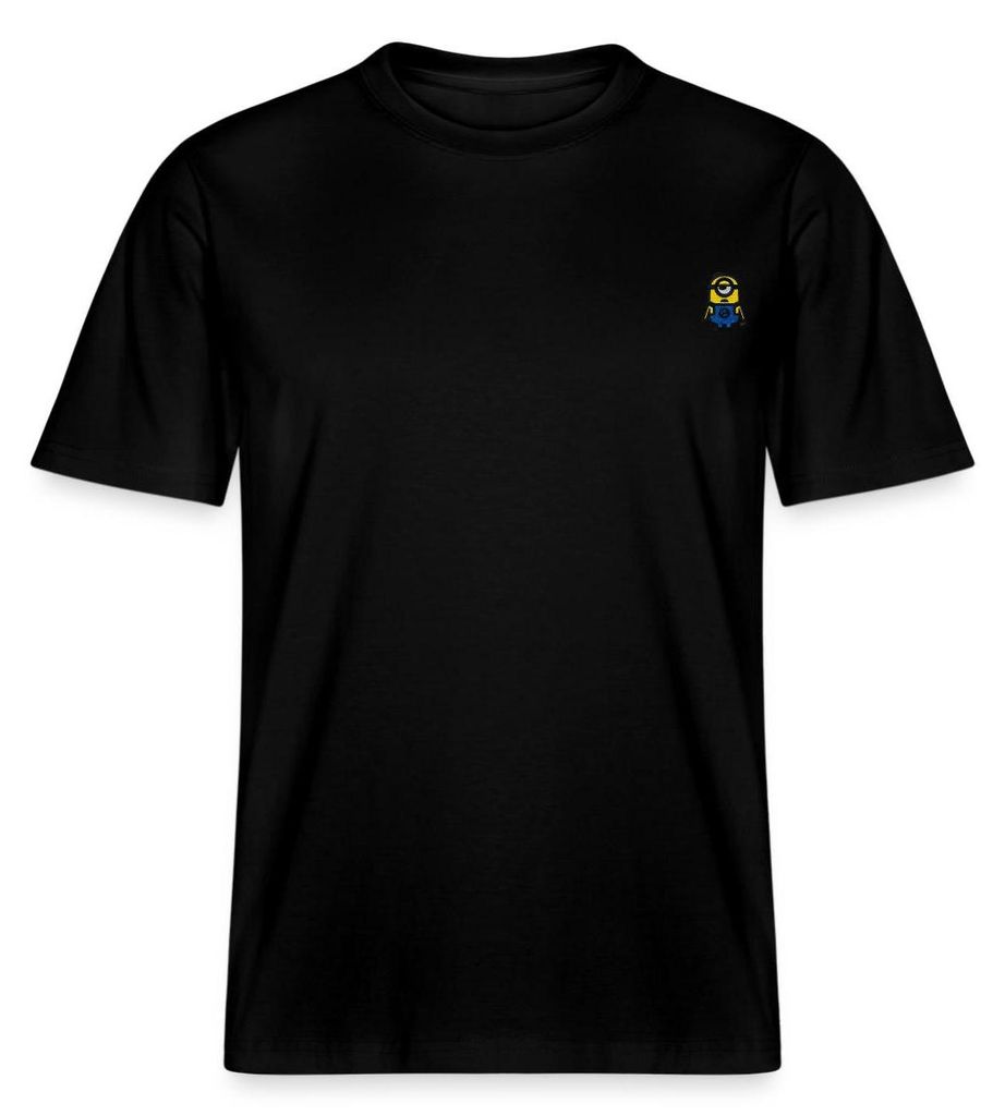 Spreadshirt Minions Stickmotiv Relaxed Fit Uni T-Shirt, M, Schwarz