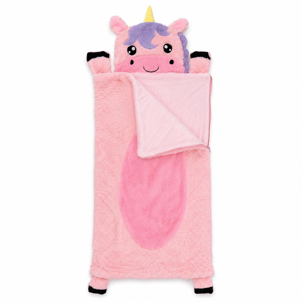 Kinder-Kuschelschlafsack 68 × 160 cm aus weichem Plüsch mit Produktbild 