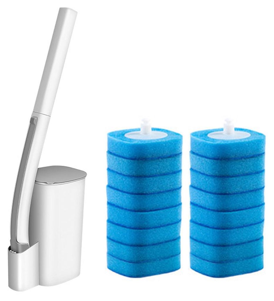 Einweg-Toilettenbürsten-Set, austauschbarer Toilettenreiniger, Schrubber, Badezimmerreinigungs-Set