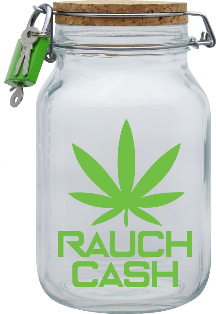 Spardose Geld Geschenk Ideen Rauch Cash Transparent Größe XL 2 Liter