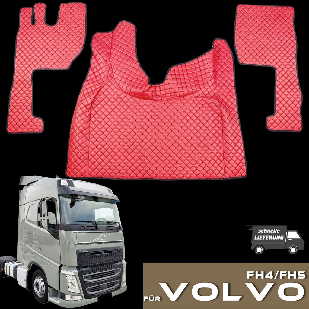 Personalizza il tuo Volvo FH4 FH5: Tappetini in Pelle Rossa Interni