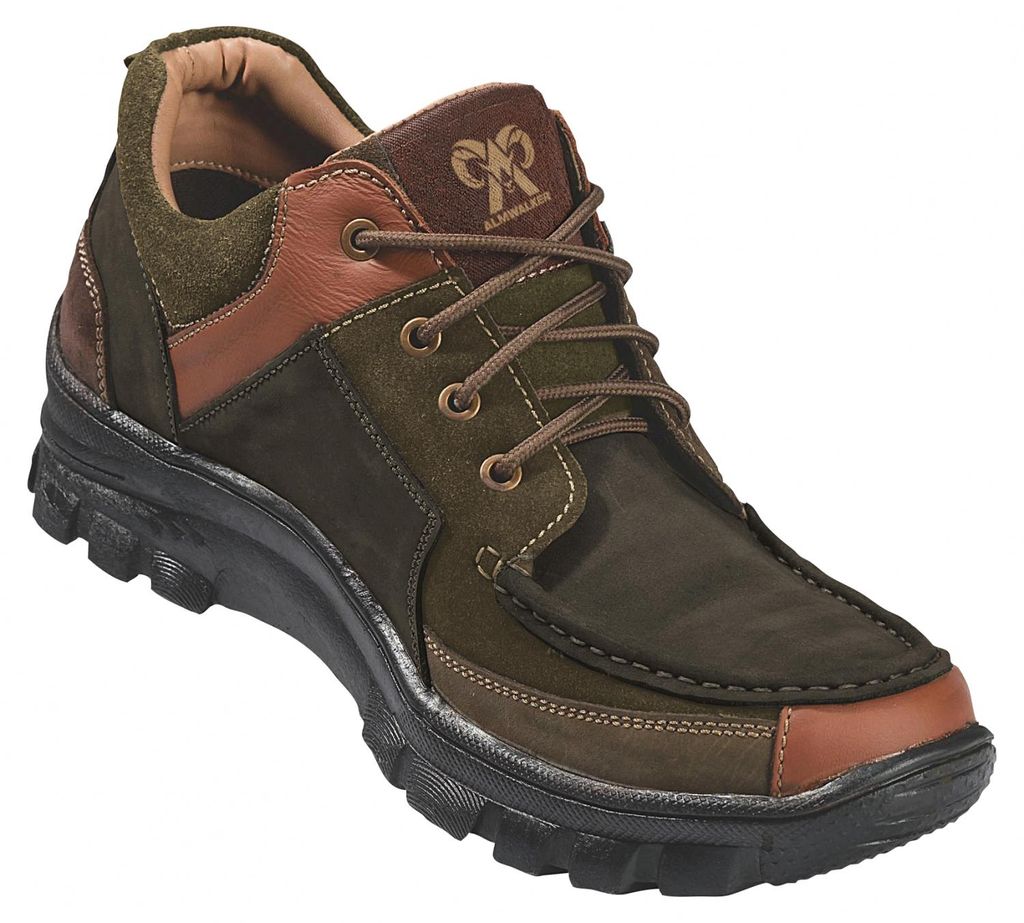 Almwalker Outdoorschuhe Ontario Herren (Oliv/Schwarz/Braun) Produktbild 