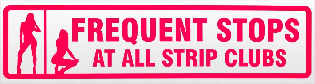 Kiwistar Frequent Stops Girls Club Magnetschild Schild magnetisch - 45cm Neonpink - Magnetfolie für Auto PKW Kfz
