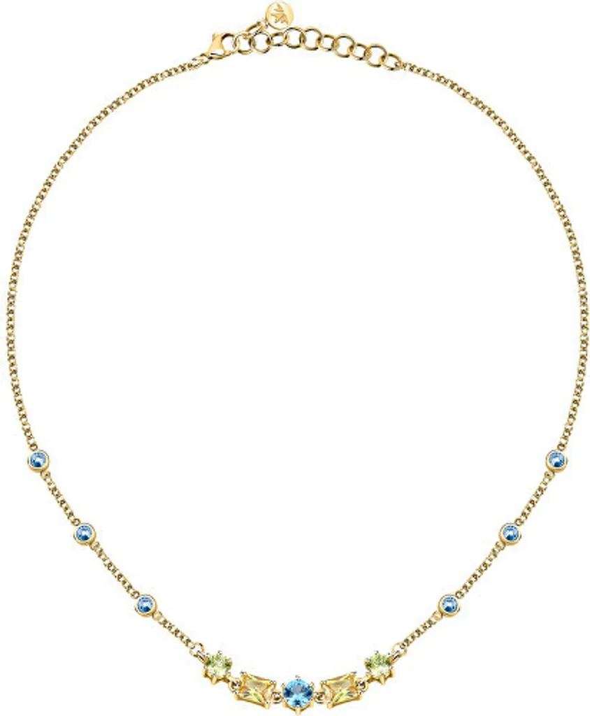 Collier en zirconium brillant doré pour femme - Modèle chic SAVY05