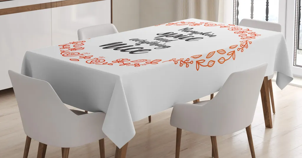 Tovaglia Autunnale ABAKUHAUS 140x200cm - Decorazione Zucca Chic