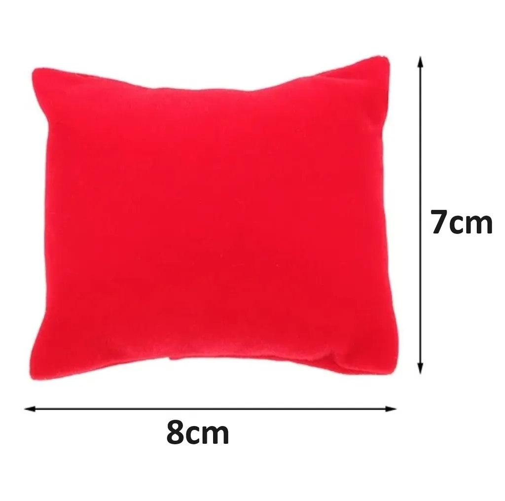 set di 4 cuscini per orologi da polso, cuscino per orologi, espositore per orologi, supporto per orologi da polso con rivestimento in velluto in [rosso], supporto per orologi o braccialetti, espositore per orologi, cuscino per braccialetti, espositore per orologi - 3