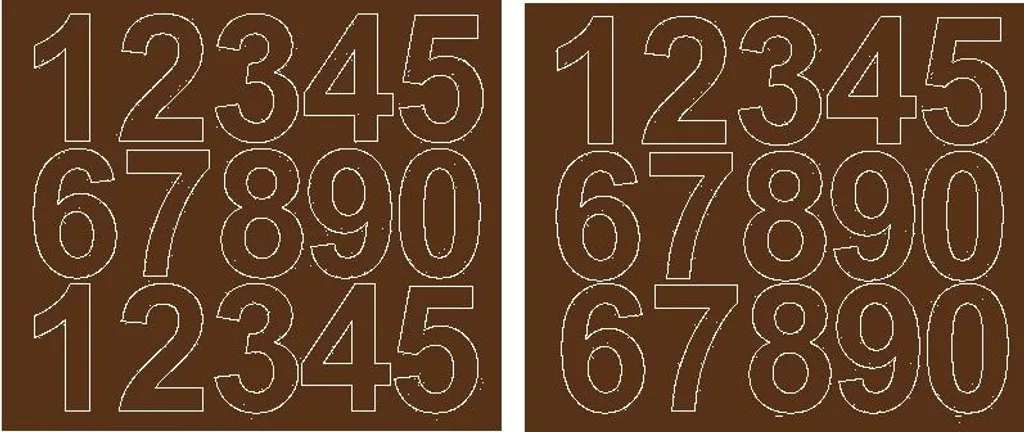 Adesivi numerati autoadesivi, 6 cm, marroni, lucidi