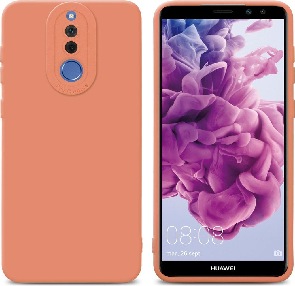 Cadorabo Hülle für Huawei MATE 10 LITE Schutz Hülle in Orange TPU Silikon Etui Case Handyhülle