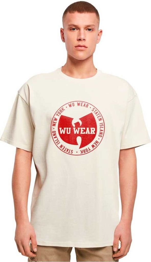 Wu-wear Circle Logo Oversize Kurzarm-t-shirt Beige XL Mann Beige XL