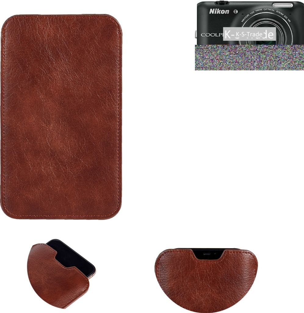 K-S-Trade Schutzhülle Handyhülle kompatibel mit Leagoo Z6 Handytasche Kunstleder Sleeve in braun