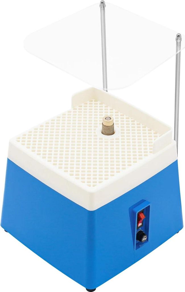 Glasschleifmaschine - Elektrisch - 65 W - 4200 U/min - Diamant-Schleifkopf 1,6 cm - Automatische Wasserzufuhr - Für Glas, Keramik, Stein - Blau