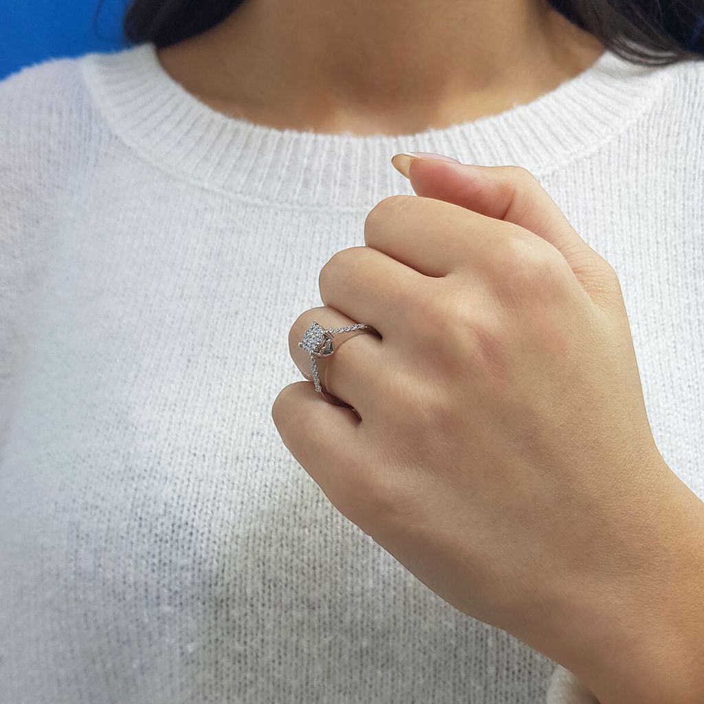 Diamant Solitär Ring mit 1 Carat Effekt - 59 (18,80 mm) Produktbild 