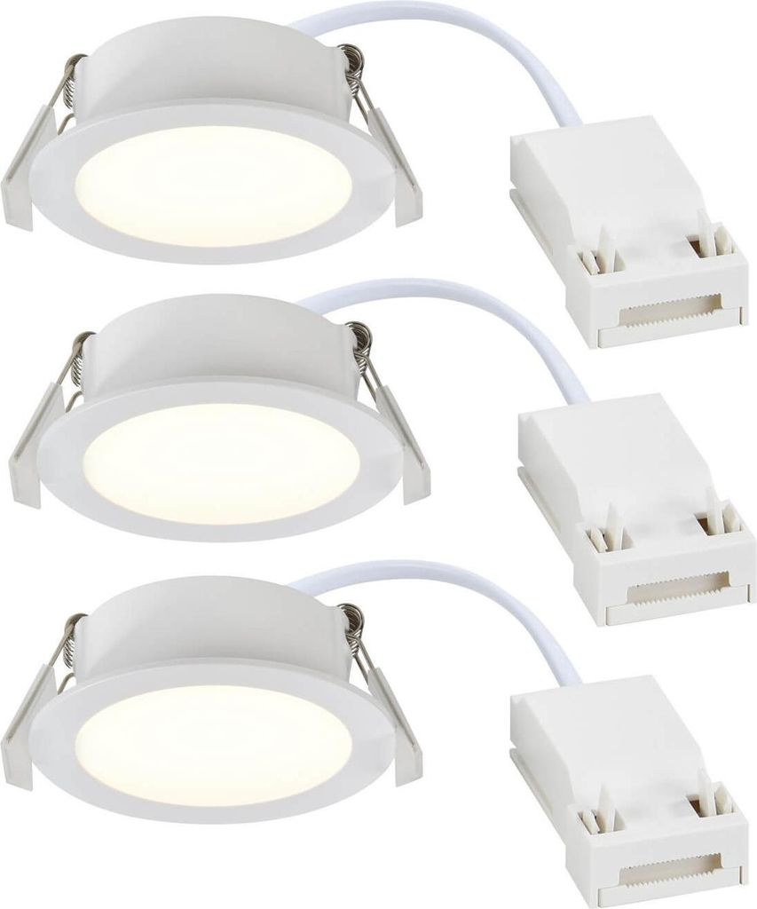Nordlux 2510400101 Olea 3-Kit LED Einbaustrahler 4,4W Warmweiss Weiss IP65