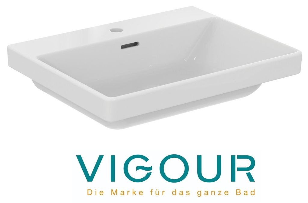 VIGOUR DERBY V3 Möbelwaschtisch 60x48cm mit Hahnloch und Produktbild 