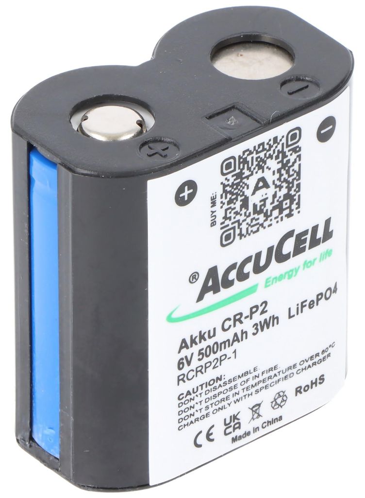 Akku CR-P2 der aufladbare LiFePo4 Akku CRP2 CR-P2 Batterie wiederaufladbar 6 Volt