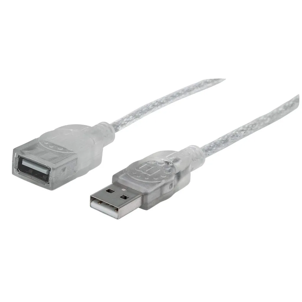 Manhattan 336314 Manhattan USB Kabel A -> A St/Bu 1.80m silber Verl.
