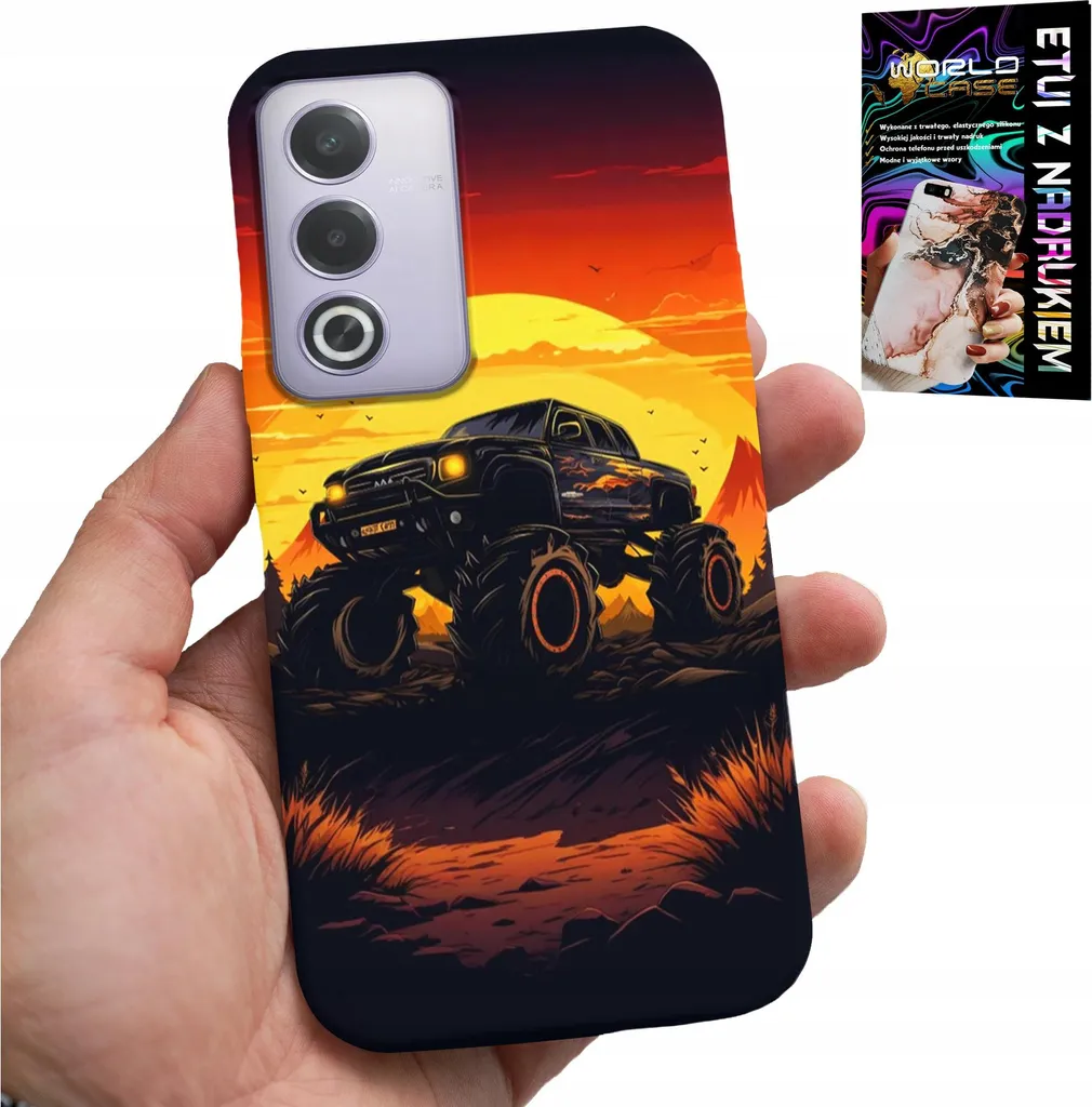 Custodia Oppo A80 5G Monstertruck - Cover Protettiva Design Camion + Foil