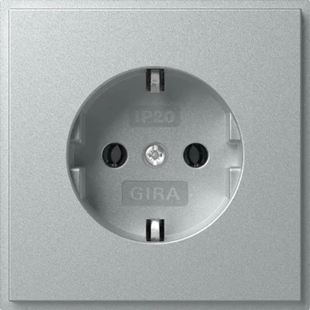 Prise Gira 418865 SCHUKO IP20 Anthracite Série Gira TX_44 Robuste