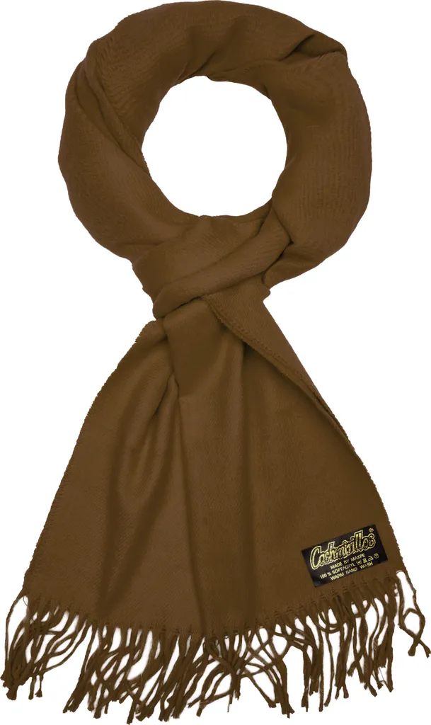 Sciarpa Marrone BRUBAKER Cashmirillo 180cm | Morbida e Calda per Inverno