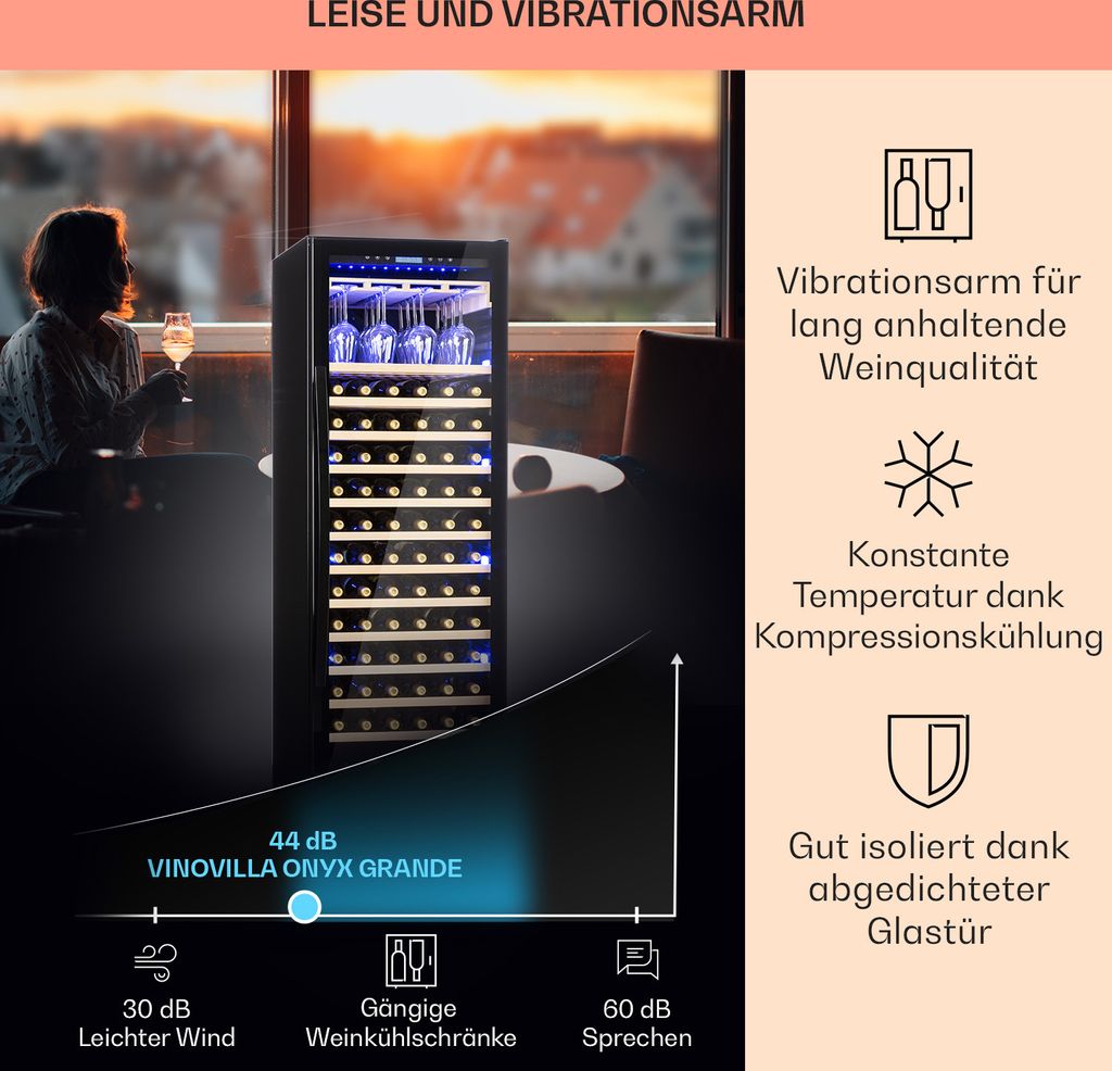 Klarstein Weinkühlschrank, 1 Zonen Getränkekühlschrank, Produktbild 4