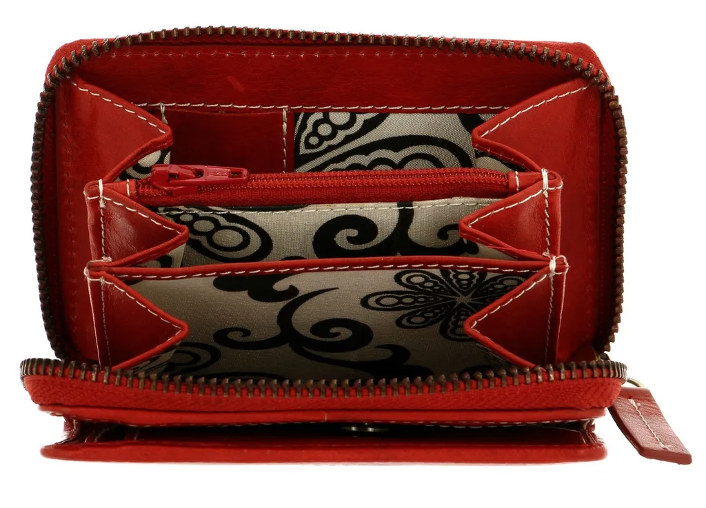 Porte-monnaie en Cuir CHIEMSEE Rouge avec Compartiments Multiples