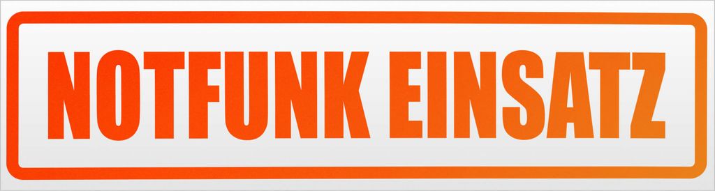 Kiwistar Notfunk Einsatz Magnetschild Schild magnetisch - 60cm Neonorange - Magnetfolie für Auto PKW Kfz