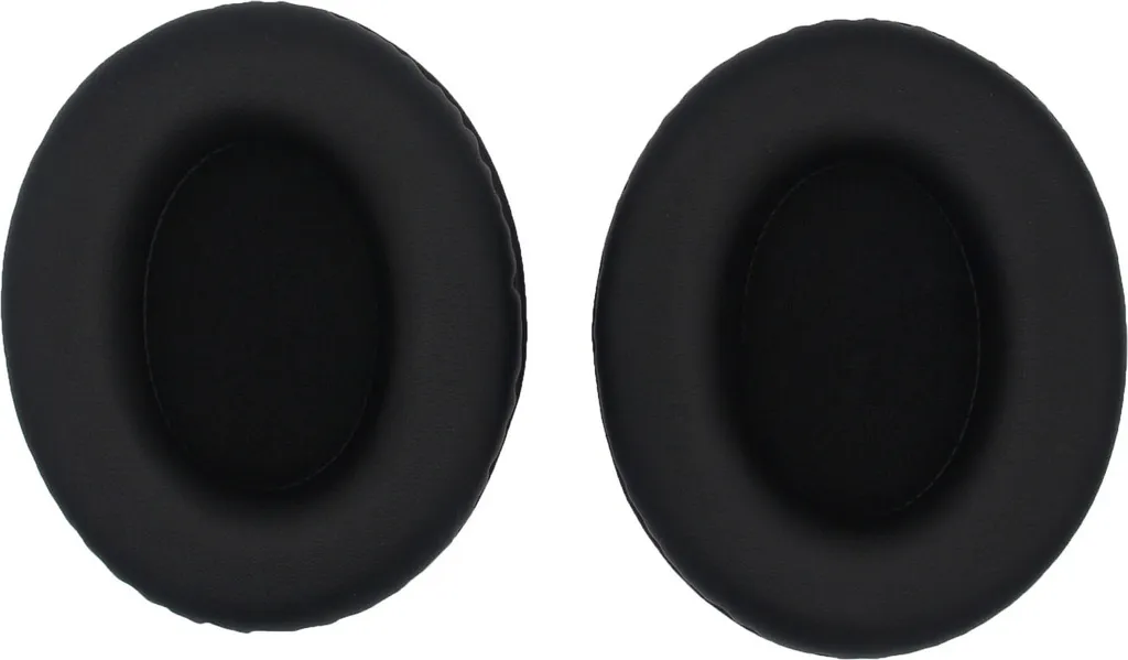 INF Cuscinetti auricolari ovali premium 110x90mm - Pelle proteica, nero (confezione da 2)