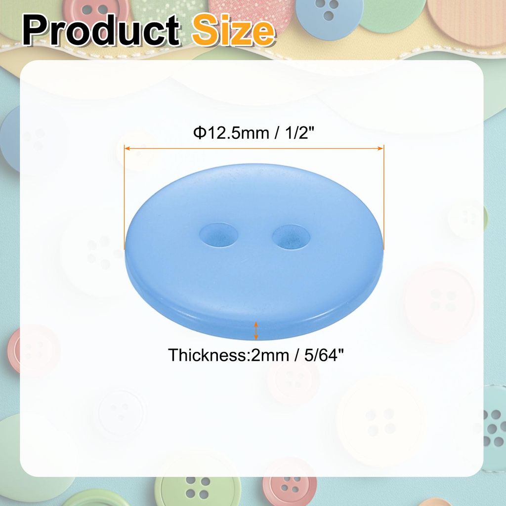 20 Stš¹ck 12,5mm Harz Kn?pfe zum Ann?hen, 2 L?cher Runde N?hkn?pfe fš¹r Strickjacke DIY Handwerk Dekorieren Mantel Bekleidung Kleidung Hemden U...