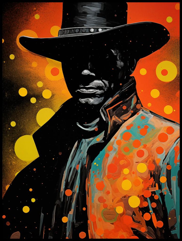 Plakat 75x100cm Cowboy des Weltraums