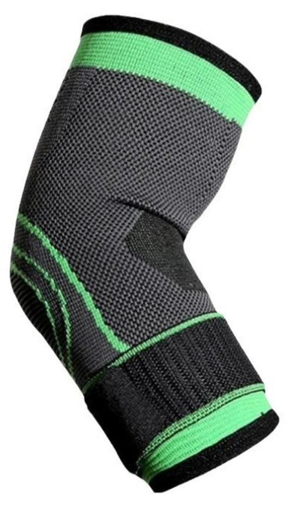 Outdoor-Fitness-Ellbogenschoner, atmungsaktives Strickmaterial – Grün – Größe M