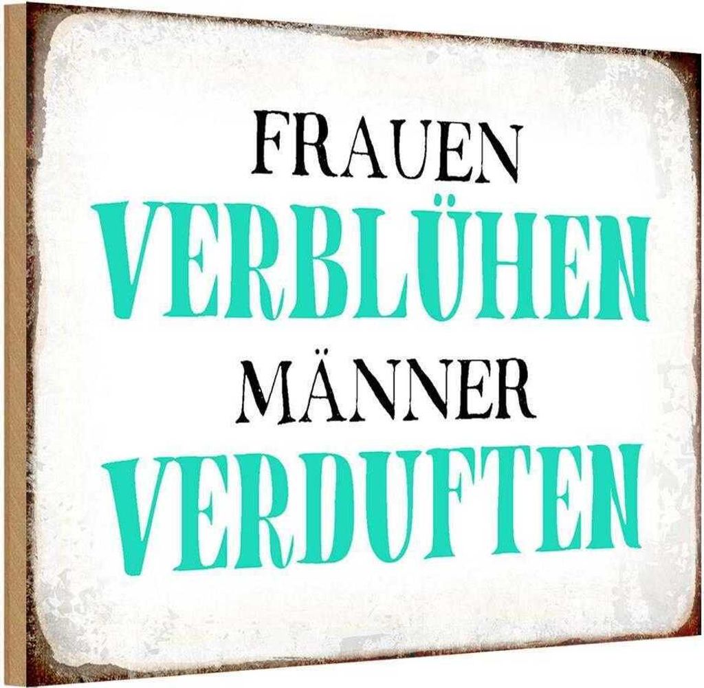 vianmo Holzschild 20x30 cm Frauen verblühen Männer Spruch Produktbild 