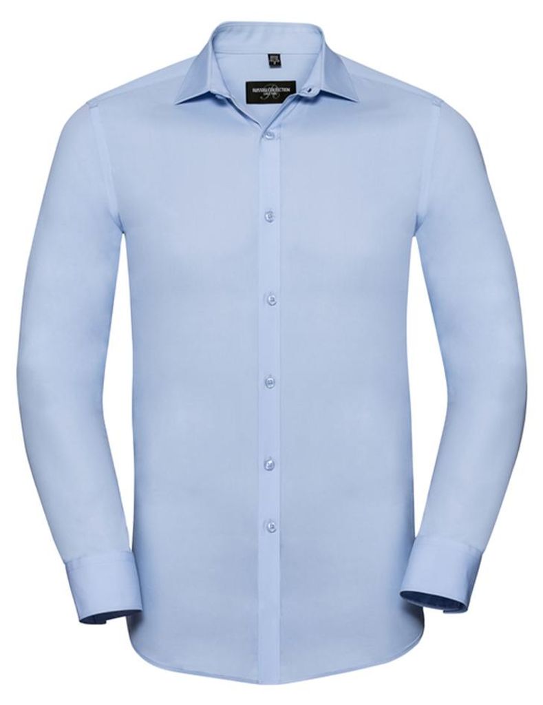 Russell Collection - "Ultimate" Hemd für Herren Langärmlig FK1662 (XXL) (Heiterer Himmel)