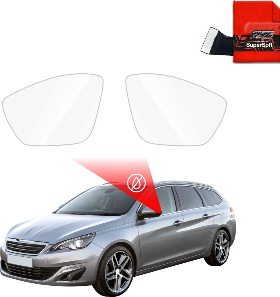 Regenschutzfolie Grizz Protector für Außenspiegel - Peugeot 308 Kombi (2013-2021)