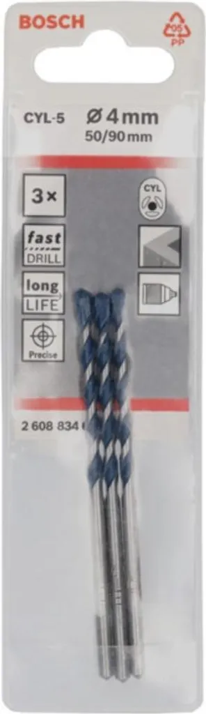 Punte Muro Bosch CYL-5 4mm x 90mm | Set 3 Pz Qualità