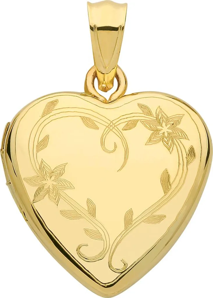 Médaillon Femme Coeur en Or 375/1000 - 25x18mm Modèle TRS28076