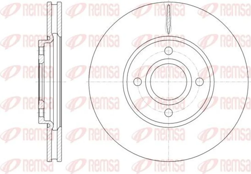 Disque de frein REMSA 61601.10 OE 1854394 pour Ford Ecosport avant