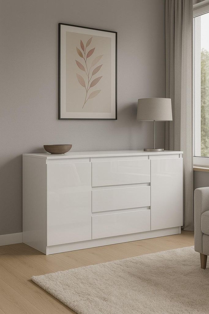 Kommode Juno, 3 Schubladen, in 3 Farben. Variante: Weiß