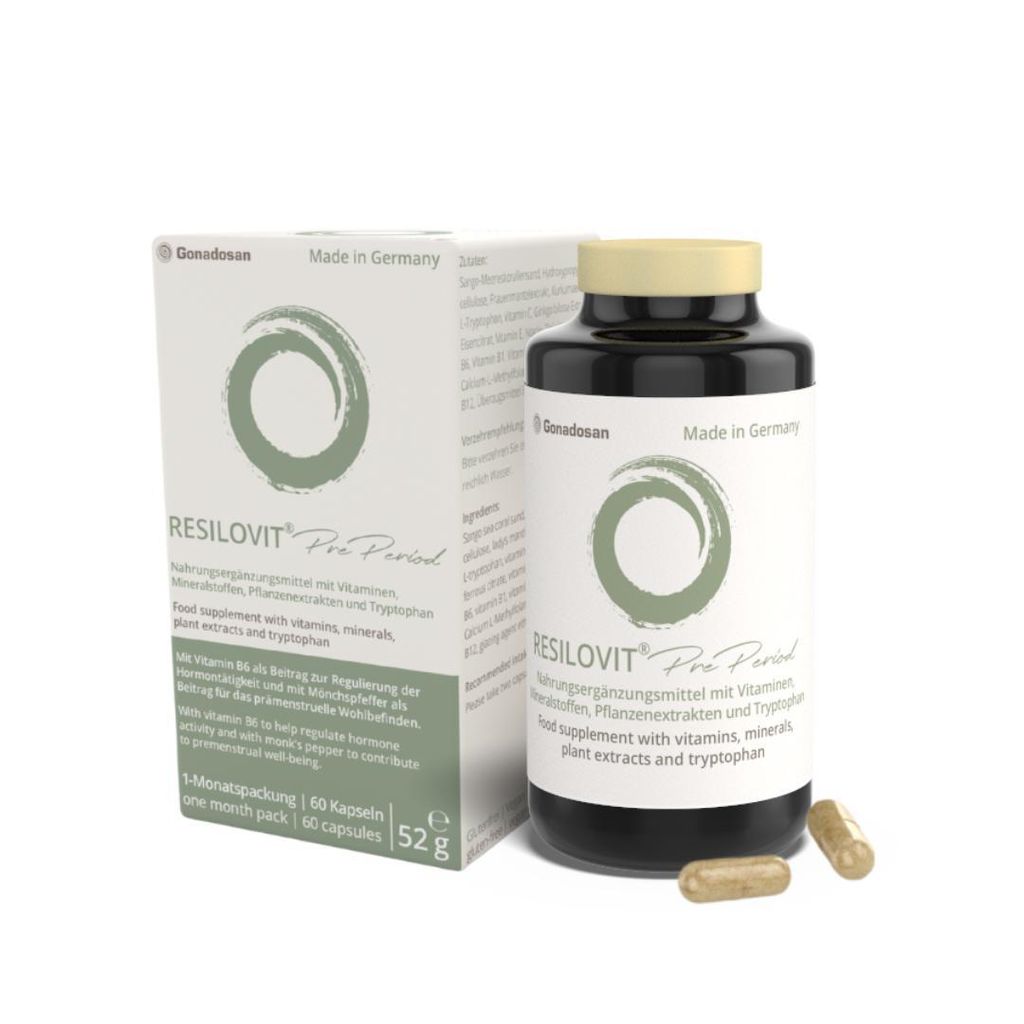Resilovit Pre Period 60 capsule, integratore alimentare, Immagine del prodotto 