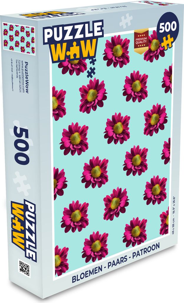 MuchoWow Puzzle 500 Teile Blumen - Lila - Muster - Denken - Spiel - Toy