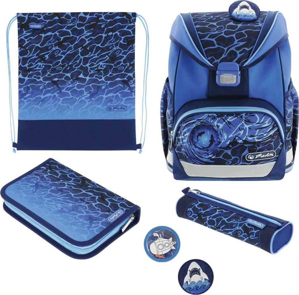Herlitz Schulranzen UltraLight Plus Blue Shark Produktbild 