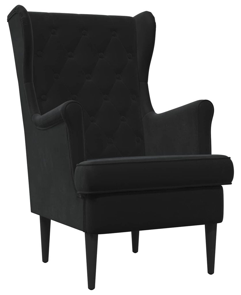 vidaXL Sessel Schwarz Samt